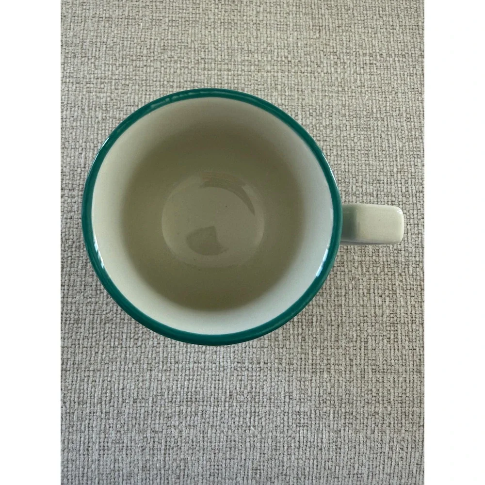 Pioneer‎ Woman Floral Turquoise and Yellow Footed Coffee Tea cup Coffee Mug